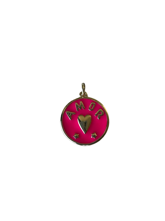 Charm AMOR hot pink